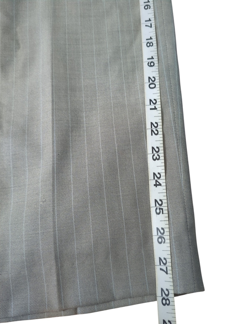 VTG Y2K Talbots Petites Wool Silk Pinstripe Pant Suit 14 Grey Quiet Luxury Corp - Picture 11 of 14